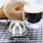 Stainless Steel Refillable Coffee Capsule, Reusable Pod for VertuoPlus to Reduce Waste, Complete Kit with Brush, Spoon and Rubber Rings (230ML) - Image 4