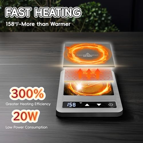 Coffee Mug Warmer & Mug Set 2025, Heated Cup for Desk with Temperature Control and Smart Auto Shut Off, 14oz - Image 3