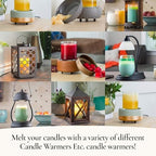 Candle Warmers ETC. Illumination Fragrance Warmer- Light-Up Warmer for Warming Scented Candle Wax Melts and Tarts or to Freshen Room, Reflection Mosaic Silver Glass - Image 5