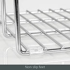 mDesign 3 Slot Tray and Pan Rack — Metal Wire Rack for Pantry and Kitchen Storage — Freestanding Pan Lid Holder Also for Baking Trays and Crockery – Silver - Image 4