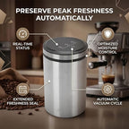 Asixxsix Vacuum Coffee Canister, Stainless Steel Airtight Automatic Food Vacuum Canister with Digital Display, Ideal for Storing Coffee Beans, Grains, Flour, Fruits, Nuts, and More. - Image 2