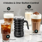 Electric Milk Frother, 4 in 1 Milk Steamer,11.8oz/350ml Automatic Warm and Cold Foam Maker for Coffee,Latte, Cappuccino, Macchiato, Hot Chocolate - Image 3
