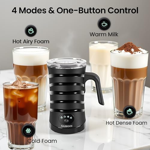 Electric Milk Frother, 4 in 1 Milk Steamer,11.8oz/350ml Automatic Warm and Cold Foam Maker for Coffee,Latte, Cappuccino, Macchiato, Hot Chocolate - Image 3