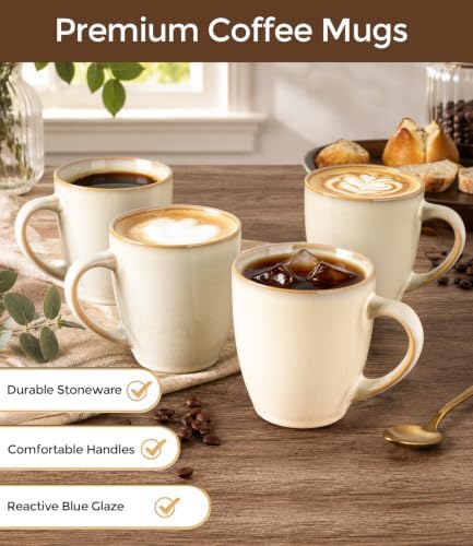 GBhome 12OZ Coffee Mugs Set of 6, Stoneware Coffee Mugs Set, Dishwasher & Microwave Safe - Image 5
