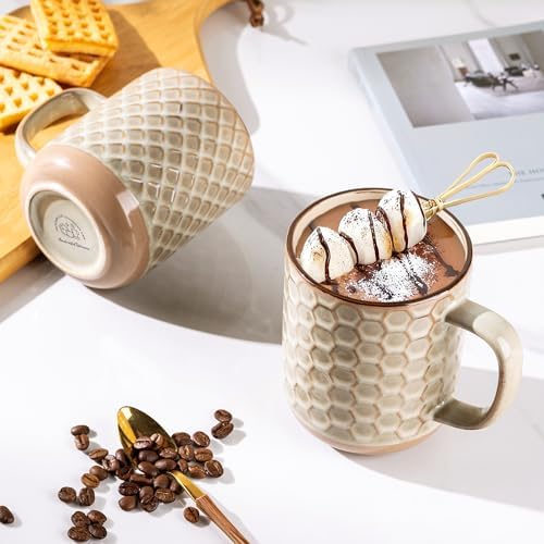 GBhome Coffee Mugs Set of 4, 12 oz Coffee Cups with Large Handle - Image 6