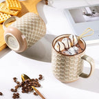 GBhome Coffee Mugs Set of 4, 12 oz Coffee Cups with Large Handle - Image 6