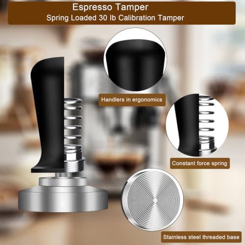 6 PCS Espresso Tools Set,Espresso Tamper,Coffee Distributor,Puck Screen,Dosing Funnel,Coffee Brush And WDT Tool,Espresso Accessories Kit Barista Tools (Black, 58mm) - Image 3
