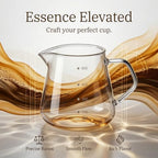 Pour Over Coffee Maker Set, 20.3 fl oz / 600 ml, Conical Glass Dripper with Wood Base, Manual Drip Pour Over Coffee Carafe, Clear Scale for Home, Office, Cafe - Image 6