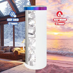 20 oz Skinny Tumblers Bulk with Lids and Straws White,4 pack - Image 4