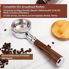 Bottomless Portafilter 58mm Compatible with E61 Group, Rancilio/Expobar/Rocket Espresso Machines, 2 ears 58mm Portafilter, Filter Basket Included (Redwood) - Image 3