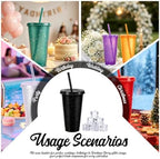 24 Pcs Colorful Tumblers with Straw & Lid - 24oz Coffee Cups - Image 5