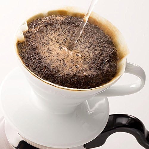 Hario V60 Ceramic Coffee Dripper Pour Over Cone Coffee Maker Size 02, White & V60 Paper Coffee Filters, Size 01, Natural, 40ct Boxed - Image 7