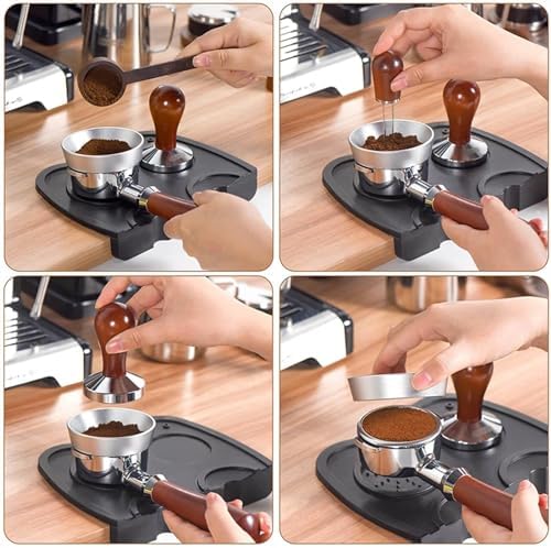 51/53/58mm Coffee Catcher Ring Anti-Fly Powder Ring Grinder Catcher Ring Coffee Handle Cloth Powder Dosing Ring Coffee Tools Dosing Funnel 54mm(58mm) - Image 5