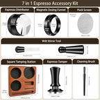 7 Pcs 58mm Espresso Tamper Tools Accessories Kit for Coffee WDT Tool Set - Image 2