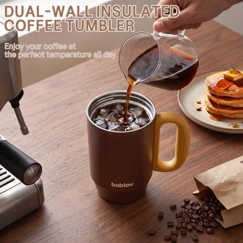 BABLOV Coffee Tumbler with Straw 23oz Insulated Travel Coffee Mugs - Image 2