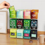 Acrylic Tea Bag Organizer, 3 Layers Tea Bag Holder for Tea Packets, Wall Mount Display Tea Caddy for Countertop or Cabinet, 12 Slots, Clear Acrylic - Image 3