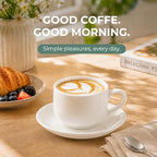 8 Ounce Cappuccino Cups Set of 4, White - Image 6
