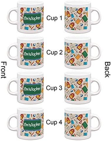Personalized Math Lesson Single Shot Espresso Cups - Set of 4 - Image 5