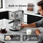 Espresso Machine 20 Bar, Compact Coffee Maker with Milk Frother, Espresso Maker with 50oz Removable Water Tank for Home & Office, Coffee Machine for Cappuccino & Latte - Image 6