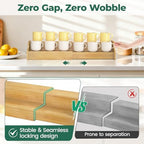 EsLuker.ly Coffee Mug Cup Holder Rack for Cabinets Countertop, Bamboo - Image 2