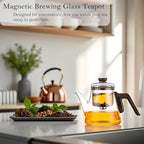 Small 25.4oz Enchanted Glass Teapot, YJX Magnetic Brewing Tea Pot Designed for Convenience, Witchcraft Magic Tea with Infuser for Loose Leaf and Herbal Teas(750ml) - Image 4