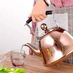 Tea Kettle Stovetop Whistling Tea Kettle 2 Liter Induction/Gas Stove Top Tea Pot Copper Teakettle Teapot Maker Water Boiling Pot - Image 3