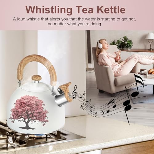 ARC 2 QT Whistling Milk White Tea Kettle with Magic Color Changing Design - Image 5