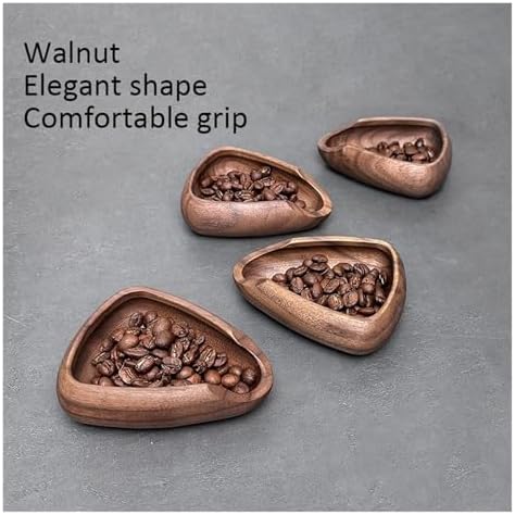 Coffee Beans Dose Tray Pottery/Walnut Wood Weighing Bean Tea Dish Coffee Powder Measuring Cup Coffee Accessories(Type f) - Image 5