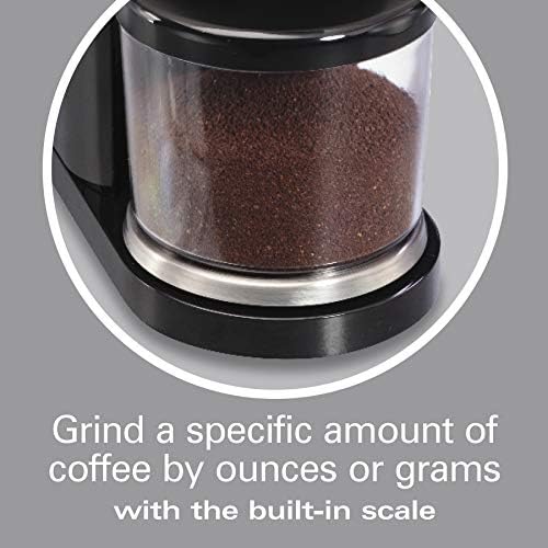 Hamilton Beach Professional Hamilton Beach Professional Stainless Steel Conical Burr Digital Coffee Grinder, 39 Adjustable Grind Settings, Black (80405) - Image 4