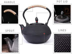 Tea Kettle Japanese Tetsubin Cast Iron Teapot With Stainless Steel Infuser, Anti-scalding Handle Black 1.8L/3L(optional)(Size:3.0L) - Image 3