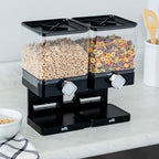 Honey-Can-Do Zevro Compact Dry Food Dispenser, Dual Control, Black/Chrome - Image 2