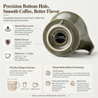 Ceramic Pour Over Coffee Dripper, Single-hole Cone - Image 3