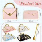 Sliner Set of 4 Handbag Coffee Mug with Saucer Purse Tea Cup Set,Classic - Image 2