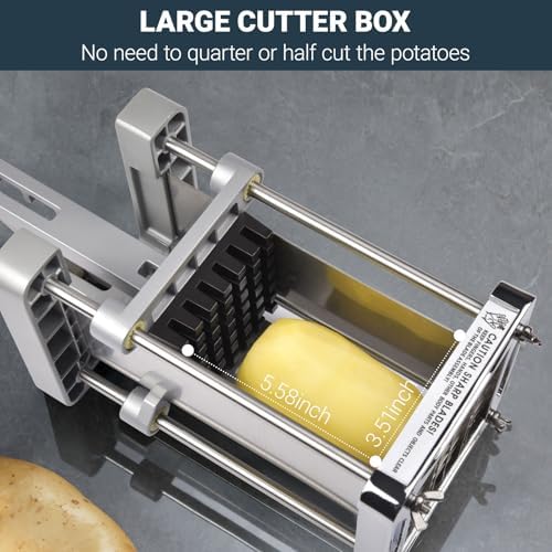 Sopito Pro French Fry Cutter for Potatoes with 1/4-1/2-3/8 Inch Blades - Image 3