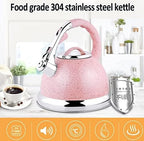 Stove Top Kettle Tea Kettle Stove Top Whistling Kettle 304 Stainless Steel Teakettle Teapot Ergonomic Handle Stovetop Hot Kettle Teapot (Roze) - Image 3