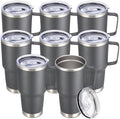 30 oz Stainless Steel Tumblers Bulk with Handle and Lid, 8 Pack by CoolYoleb