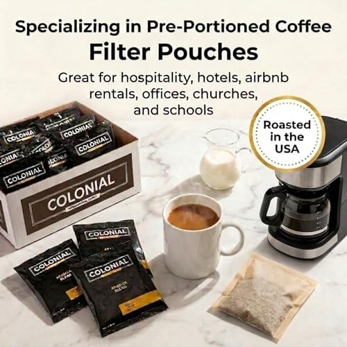 Colonial Coffee Breakfast Blend Medium Roast Hotel Packs, 0.5oz, 150 Ct - Image 5