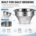 Step Down Espresso Portafilter Basket, Compatible with IKAPE, Variable Diameter Stainless Steel Basket for 54mm/58mm Bottomless Portafilter, 58mm 24g 38mm(58mm 24g 38mm) - Image 4