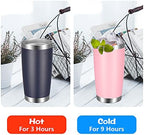 VEGOND 20oz Tumbler with Lid and Straw Stainless Steel Tumbler Cup Bulk Vacuum Insulated Double Wall Travel Coffee Mug Powder Coated Coffee Cup, Navy Blue, 6 Pack - Image 5