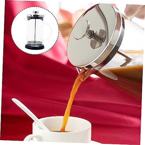 SOLUSTRE Manual Milk Glass Press Pot Coffee Maker for Coffee and Milk - Image 3
