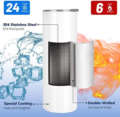 Joyclub 20 oz Sublimation Tumbler Blank Bulk 25 Pack sublimation cups With Gift Box - Image 4