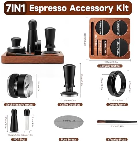 51mm Espresso Accessories Kit, 7 PCS Tamper & Station Set - Image 3