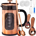 French Press Coffee Maker 8 cups 34 oz 304 Stainless Steel Coffee Press with 4 Filter Screens, Easy Clean Heat Resistant Borosilicate Glass - Free 100% BPA… (Candy Sparkle-AYUTYT, 34 oz) by ADAMITA