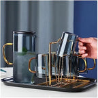 Water Pitcher Glass Cold Kettle Thickened Creative Home Juice Pot with lid Filter high Temperature Resistant teapot Water Cup Set Water Jug - Image 3