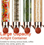 Wall Mounted Coffee Bean Dispenser, Candy Machine Grain Dispenser, Glass Tube Diameter 9cm, Adjustable Bean Output, for Home Commercial Candy Oatmeal Tea 80cm - Image 3