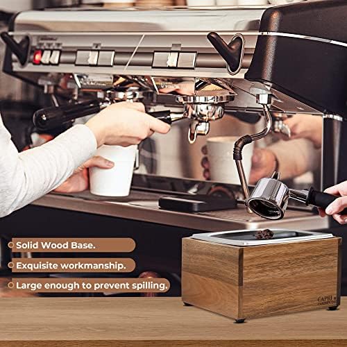 Knock Box | Large Capacity Espresso Knock Box | Non-Slip Base Knock Box Espresso | Coffee Knock Box | Shock Absorbant Espresso Knock Box and tamp station | Knock box for espresso coffee grounds - Image 6