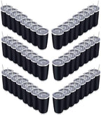 20oz insulted tumblers stainless steel cup Tumbler Bulk with push Lid, and metal straw powder coated coffee cup for cold and hot drinking (48, black) by Unknown