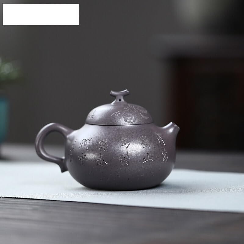 Tea Kettle 220ML Ancient Purple Clay Teapots Master Handmade Carved Kettle Zisha Tea Set Chinese Teapot Ceramic Tea Infuser - Image 5