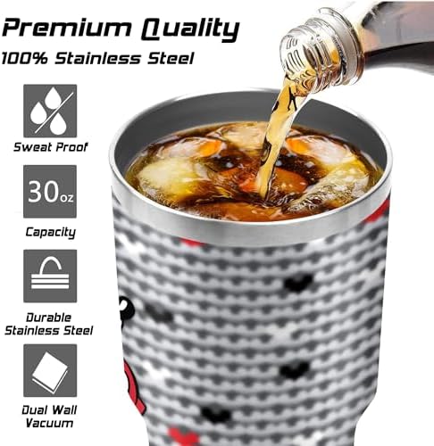 30 Oz Tumbler with Lid and Straw, Travel Coffee Mug Thermal Cups for Hot and Cold Drinks, Exquisite Stainless Steel Insulated Coffee Cup for Woman Girl - Image 3