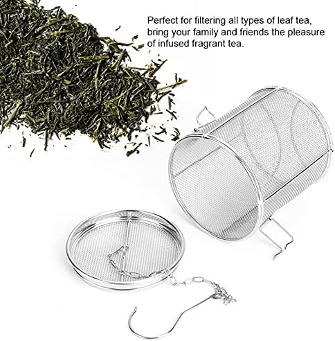 CHICIRIS Strainer, Stainless Steel Seasoning Filter Basket Enclosed Tea Infuser Loose Leaf Steeper for Cooking Brewing (3 - Image 2